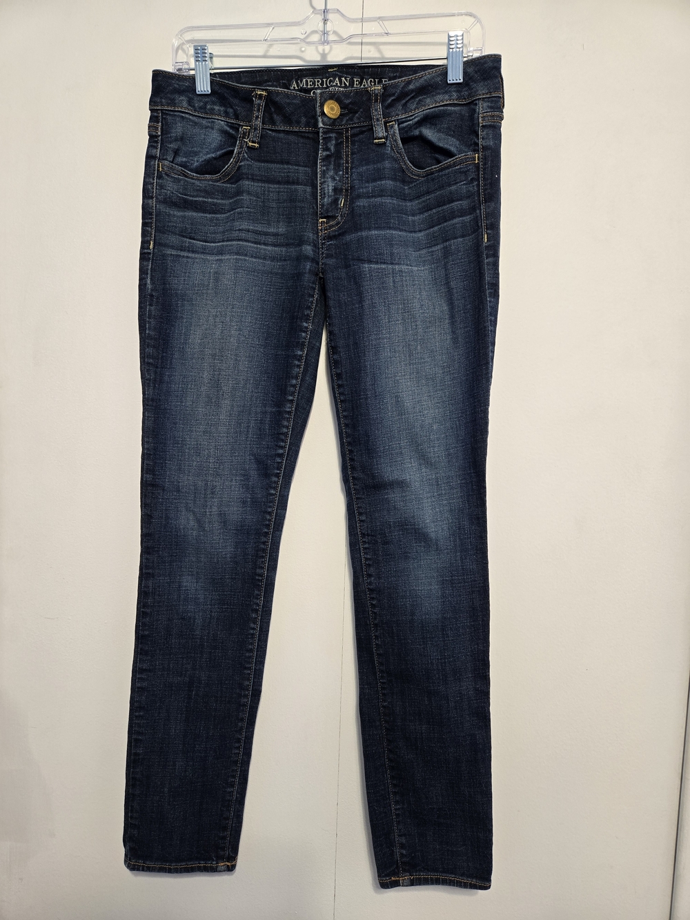American Eagle Outfitters Jegging Super Stretch Skinny Jeans Size 8 Dark Wash